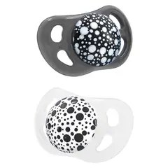 TWISTSHAKE - Chupetes 0-6M 2 Uns Negro / Blanco