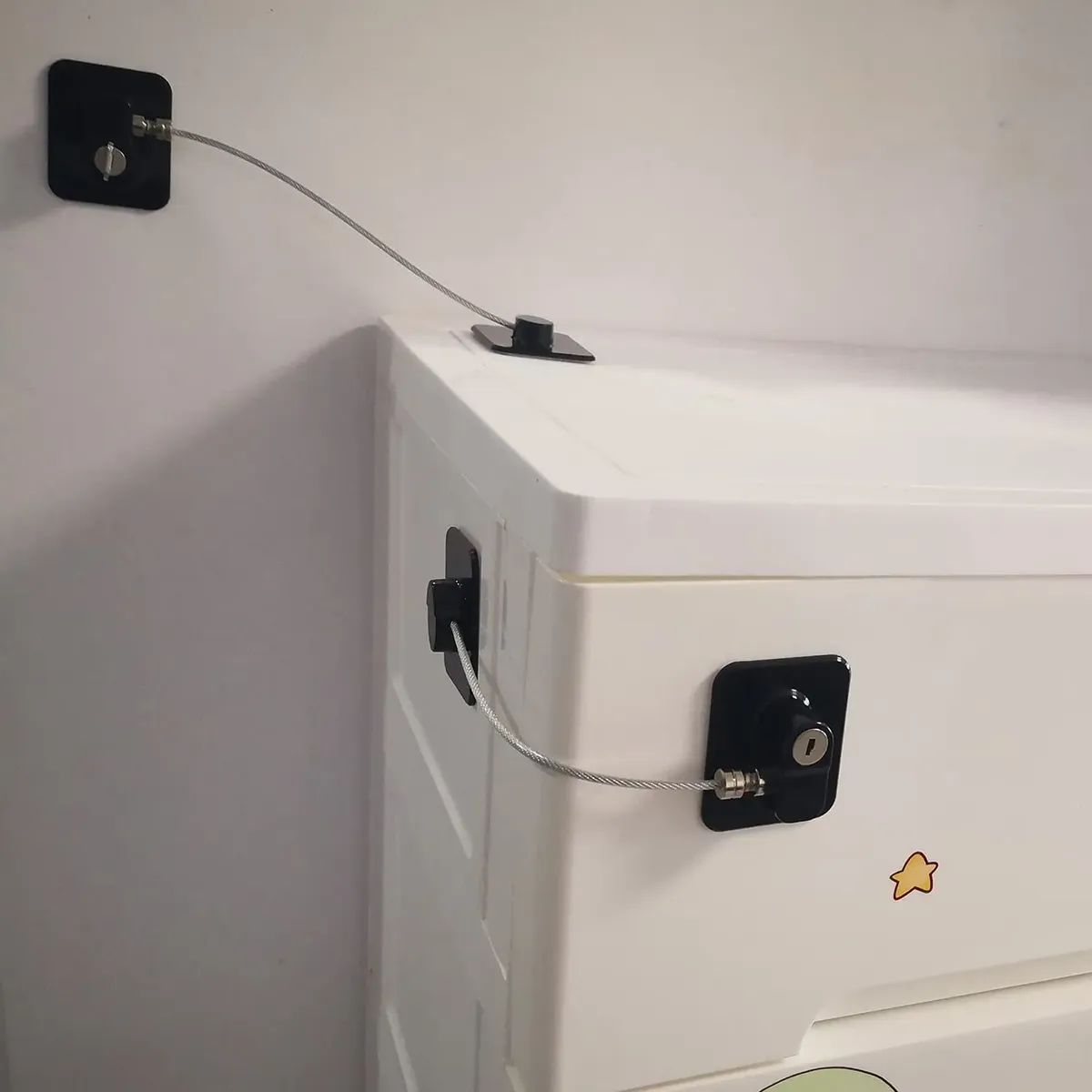 GENERICO - 4pcs Seguro Niños Cable Acero Refrigerador Ventanas Y Puerta