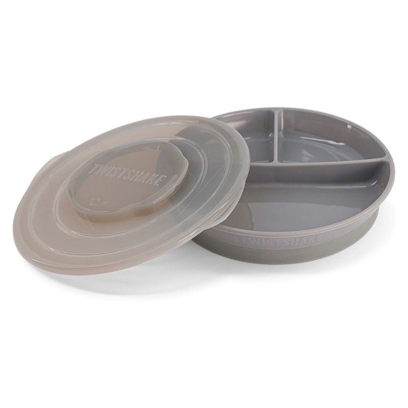TWISTSHAKE - Plato Dividido 6+M Gris Twistshake