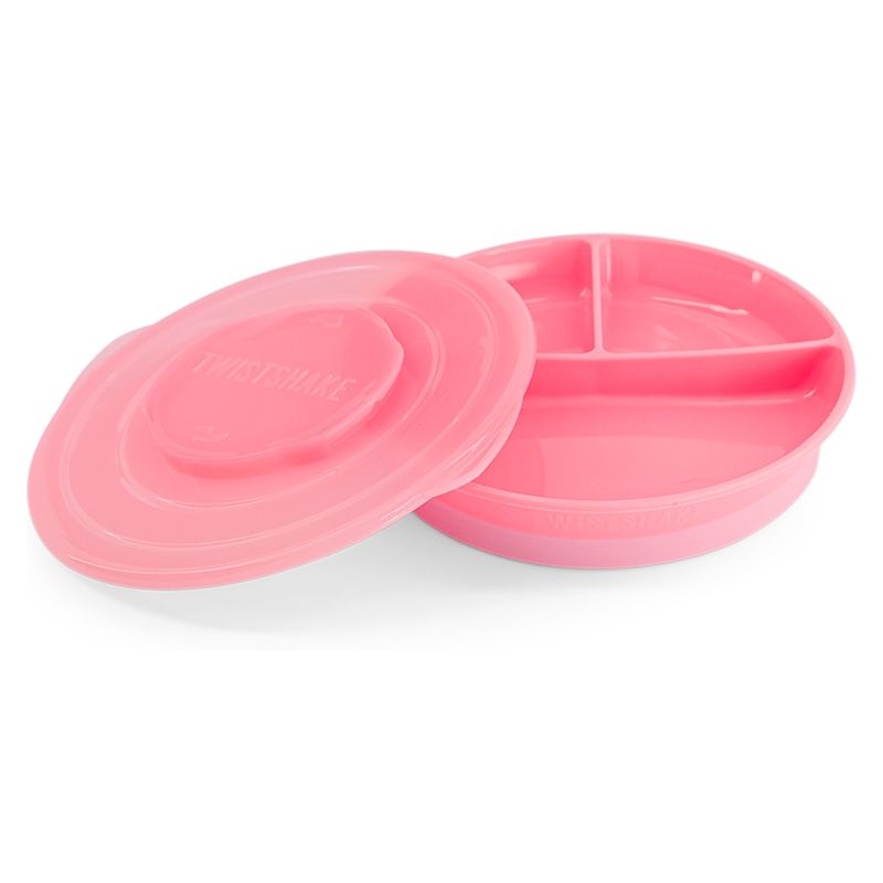 TWISTSHAKE - Plato Dividido 6+M Rosado Twistshake