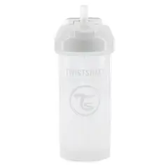 TWISTSHAKE - Vaso Antiderrame Straw Cup 360 Ml Blanco