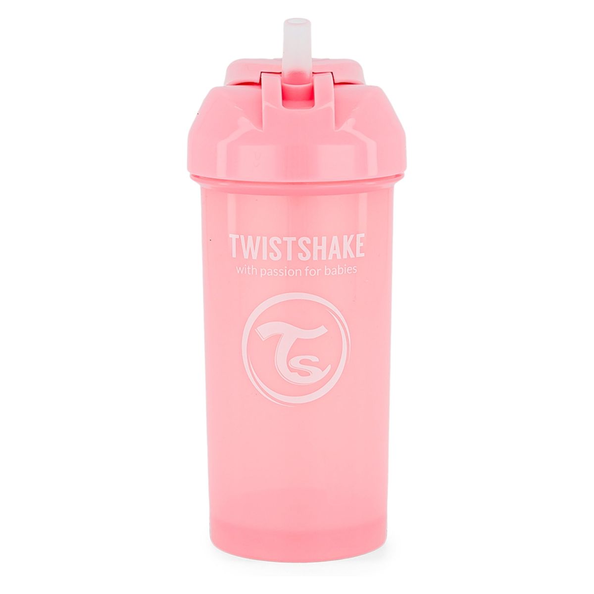 TWISTSHAKE - Vaso Straw Cup 360 Ml Rosado Twistshake