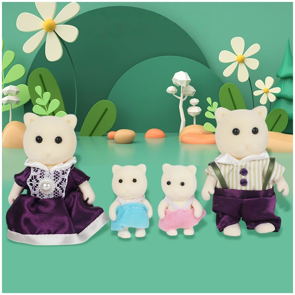 TIOZONEY - 4pcs Familia Ternurines - Distintos Animales Disponibles