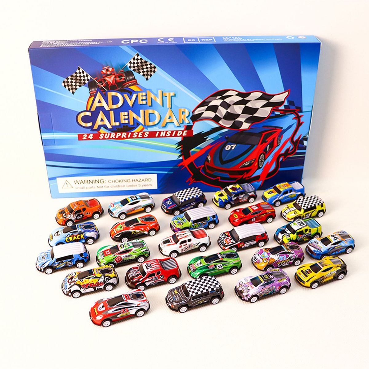 TIOZONEY - Calendario de Adviento infantil 2024 24 juguetes de coches