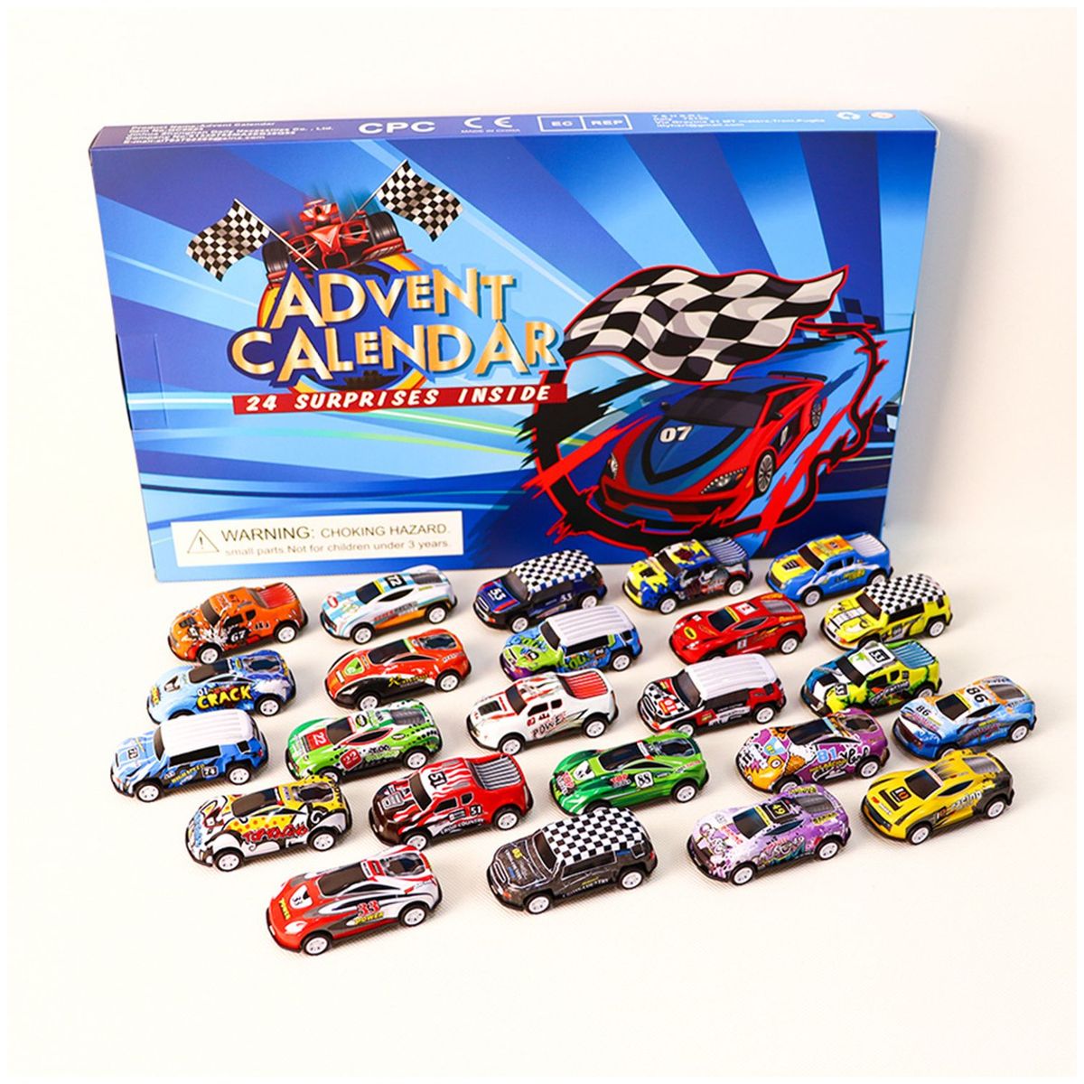 TIOZONEY - Calendario de Adviento infantil 2024 24 juguetes de coches