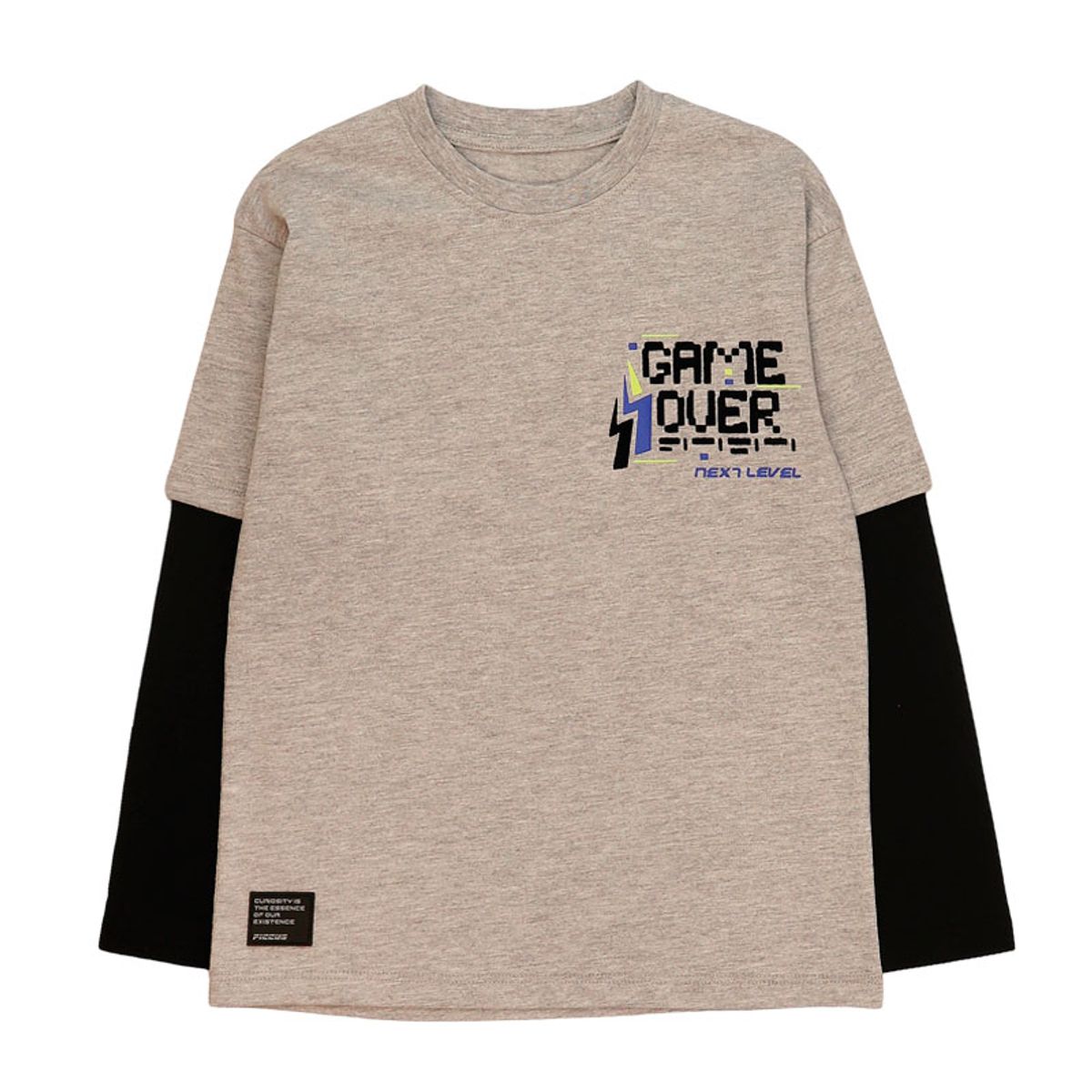 FICCUS - Polera Niño Attitude 2620234 Gris Melange Ficcus