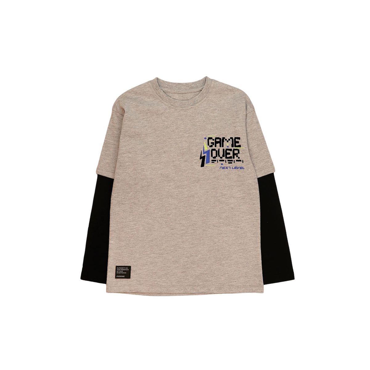 FICCUS - Polera Niño Attitude 2620234 Gris Melange Ficcus