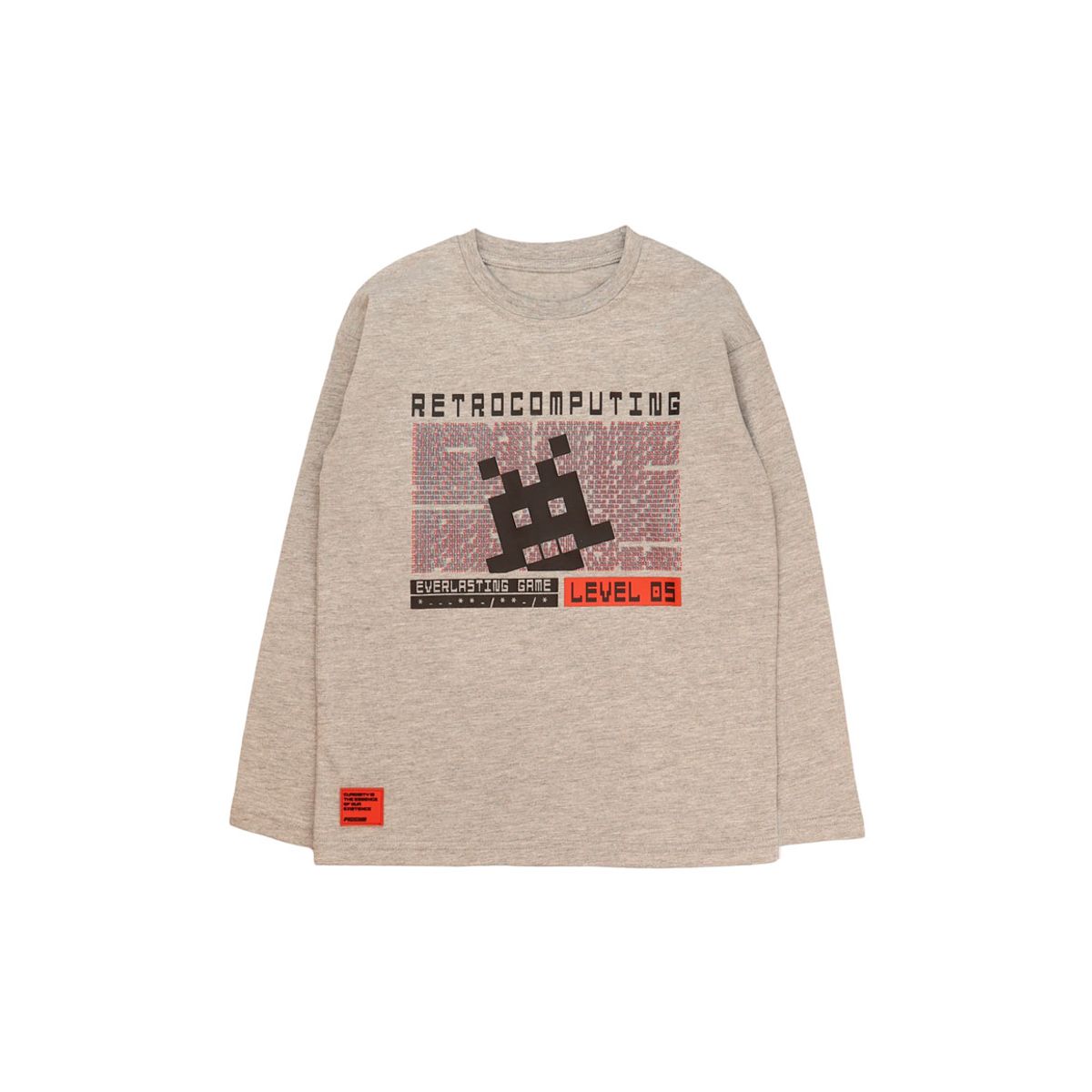 FICCUS - Polera Niño Attitude 2620235 Gris Melange Ficcus