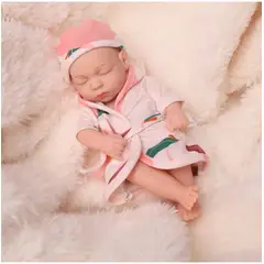 TIOZONEY - Muñeca bebe reborn vinilo de silicona juguetes para 19cm