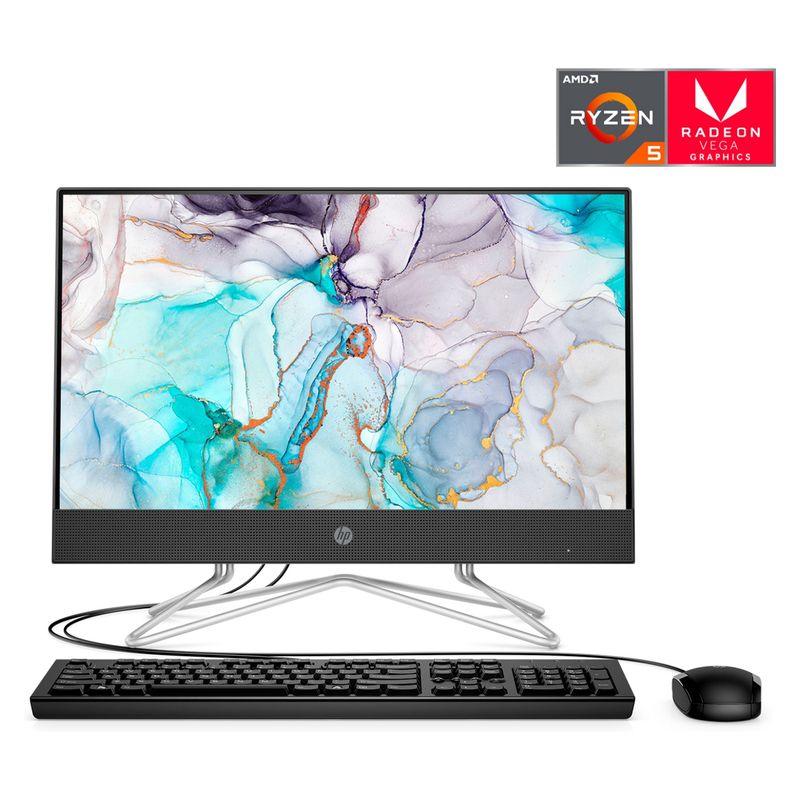 HP - All in One 24-dd0020la AMD Ryzen R5 4GB RAM 512GB SSD Gráficos integrados AMD Radeon Vega 8 23.8"