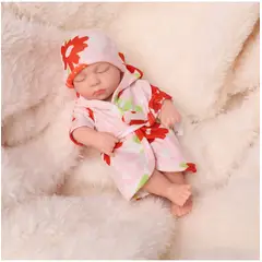 TIOZONEY - Muñeca bebe reborn vinilo de silicona juguetes para 19cm