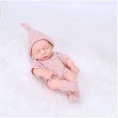 TIOZONEY - Muñeca bebe reborn vinilo de silicona juguetes para 19cm