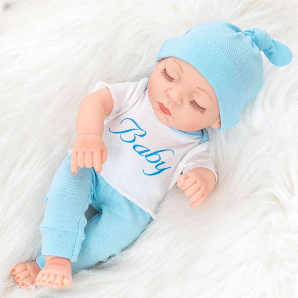 TIOZONEY - Muñeca bebe reborn vinilo de silicona juguetes para 30cm
