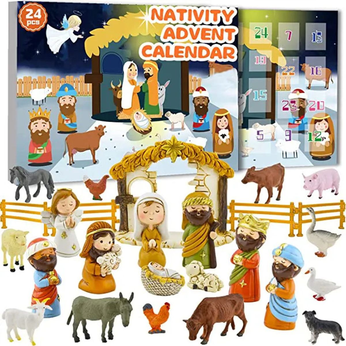 TIOZONEY - 24pcs Calendario de Adviento Modelos de personajes