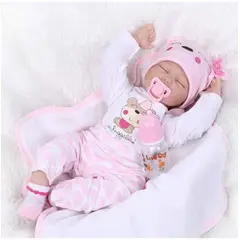 TIOZONEY - Muñeca bebe reborn vinilo de silicona juguetes para 40cm