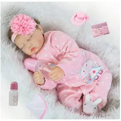 TIOZONEY - Muñeca bebe reborn vinilo de silicona juguetes para 55cm
