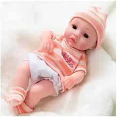 TIOZONEY - Muñeca bebe reborn vinilo de silicona juguetes para 30cm