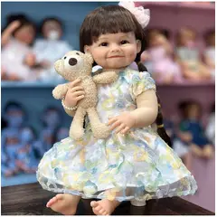 TIOZONEY - Muñeca bebe reborn vinilo de silicona juguetes para 55cm