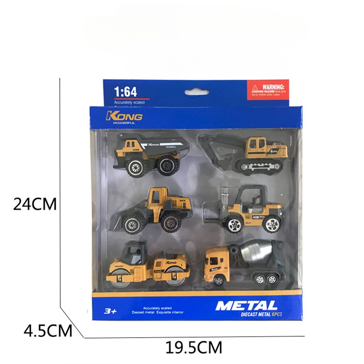 TIOZONEY - 6 pcs Vehículo de ingeniería de juguetes