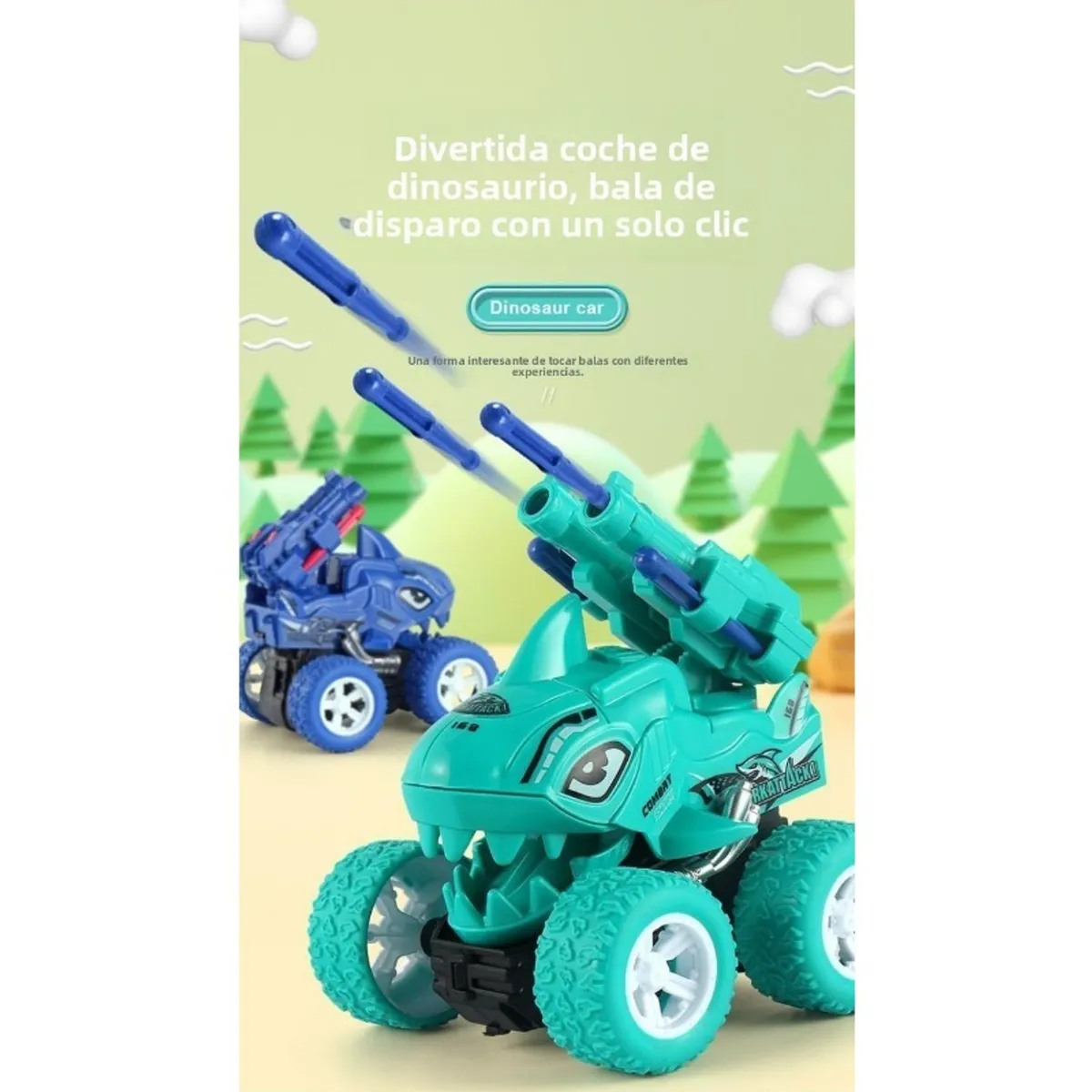 TIOZONEY - Coche de juguete dinosaurio 3pcs
