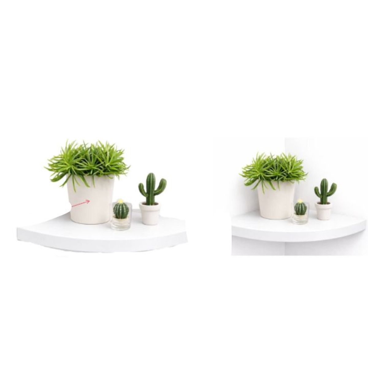 GENERICO - Repisa Flotante De Madera Blanca Premium - 45x30x3.8 cm  1PCS