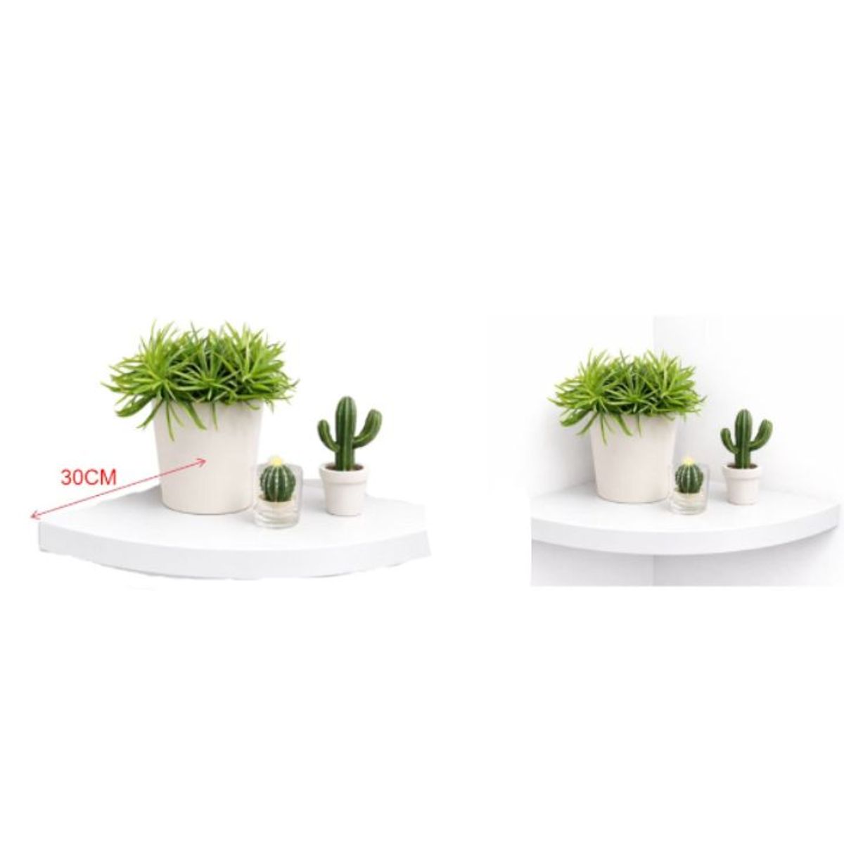 GENERICO - Repisa Flotante De Madera Blanca Premium - 45x30x3.8 cm  1PCS