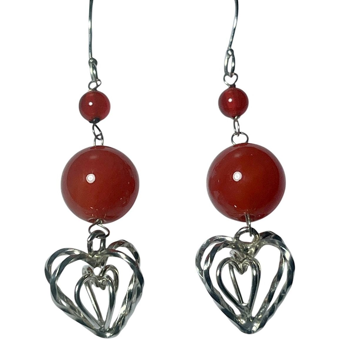 TAETHAI - Aros de plata 925 con Cornalina