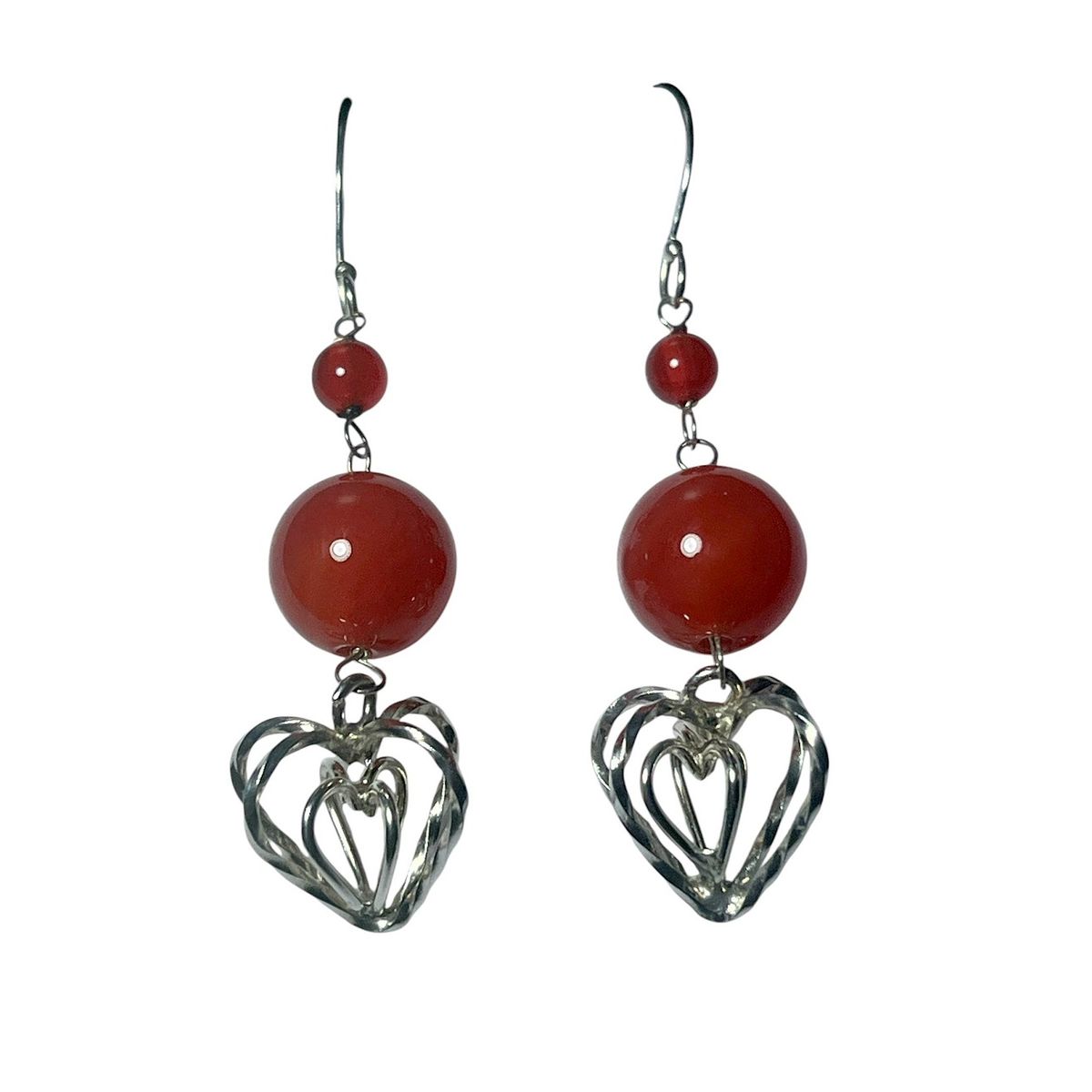 TAETHAI - Aros de plata 925 con Cornalina