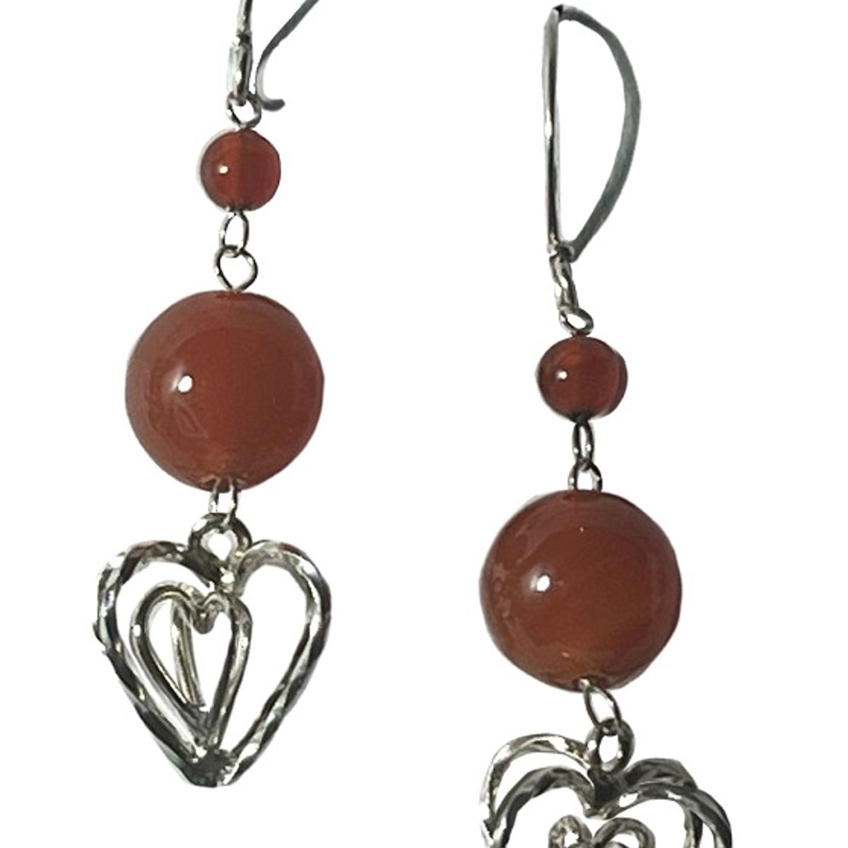 TAETHAI - Aros de plata 925 con Cornalina