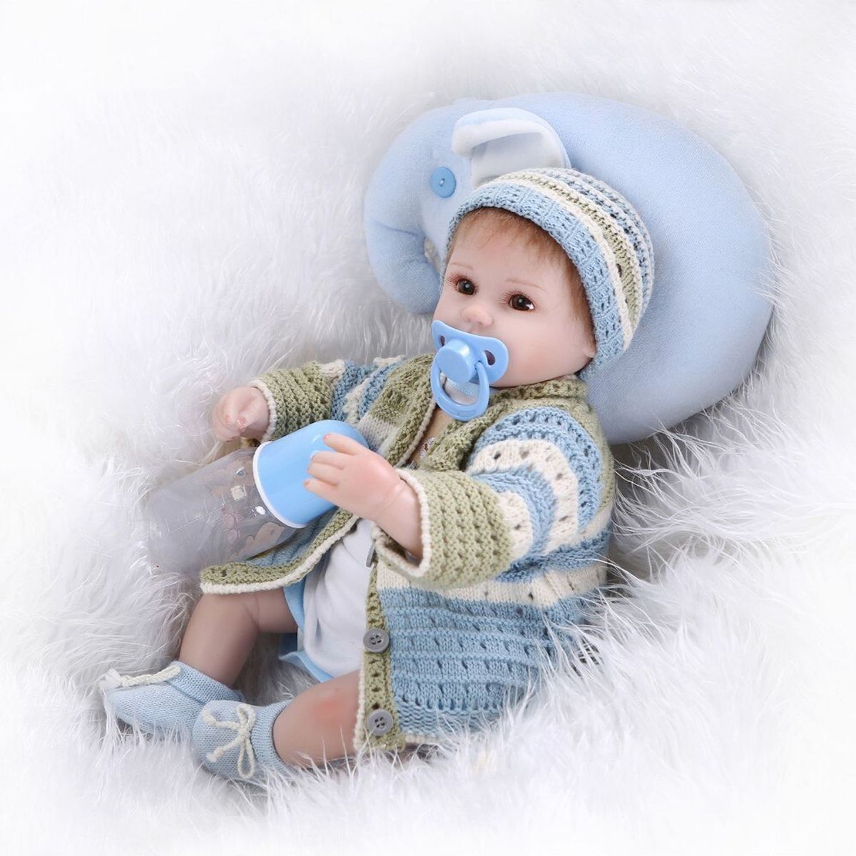 TIOZONEY - Muñeca bebe reborn vinilo de silicona juguetes