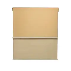 GENERICO - Cortina roller doble, visillo traslucido más blackaut engomada de 120x240 color crudo