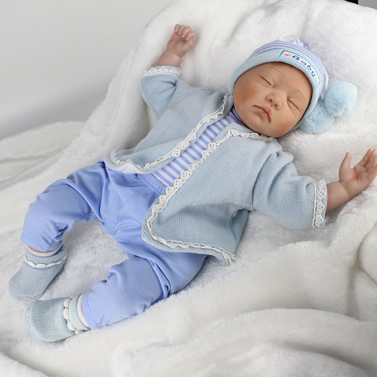 TIOZONEY - Muñeca bebe reborn vinilo de silicona juguetes