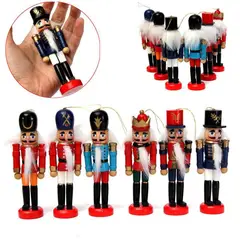 TIOZONEY - 6pcs 5 Cascanueces de madera Soldado Artesanía Regalos