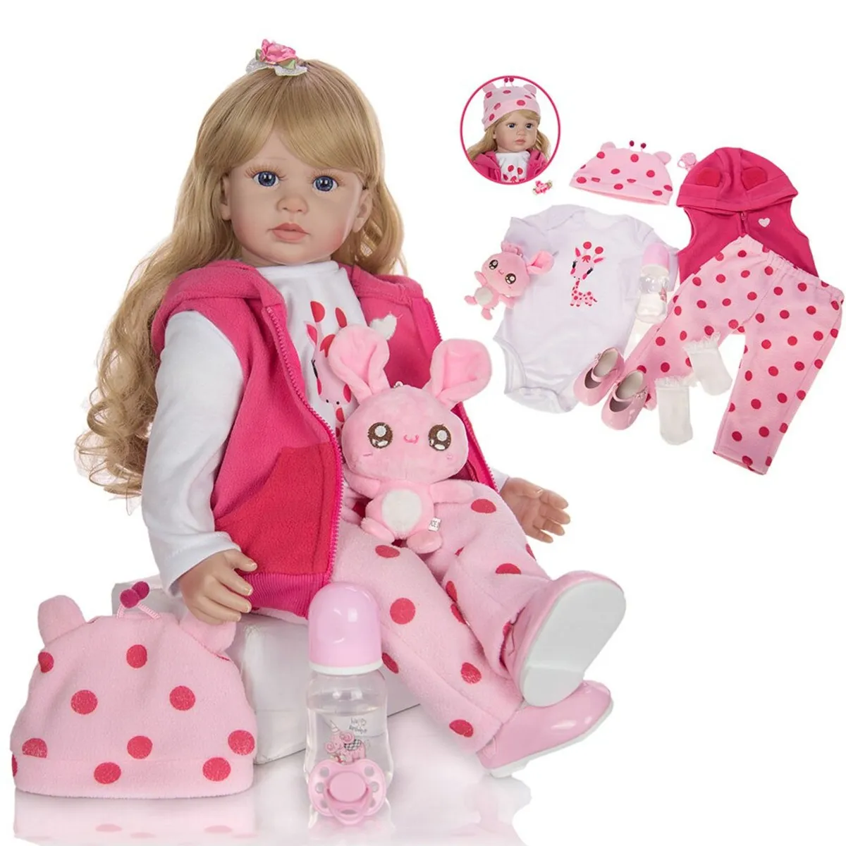 TIOZONEY - Muñeca bebe reborn vinilo de silicona juguetes