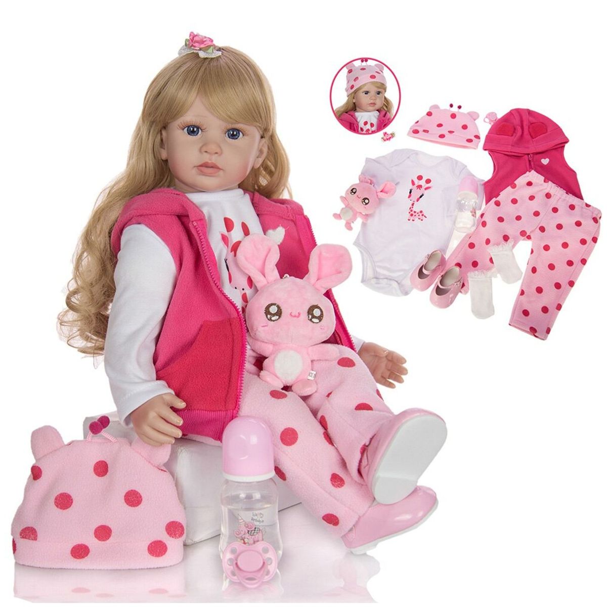 TIOZONEY - Muñeca bebe reborn vinilo de silicona juguetes