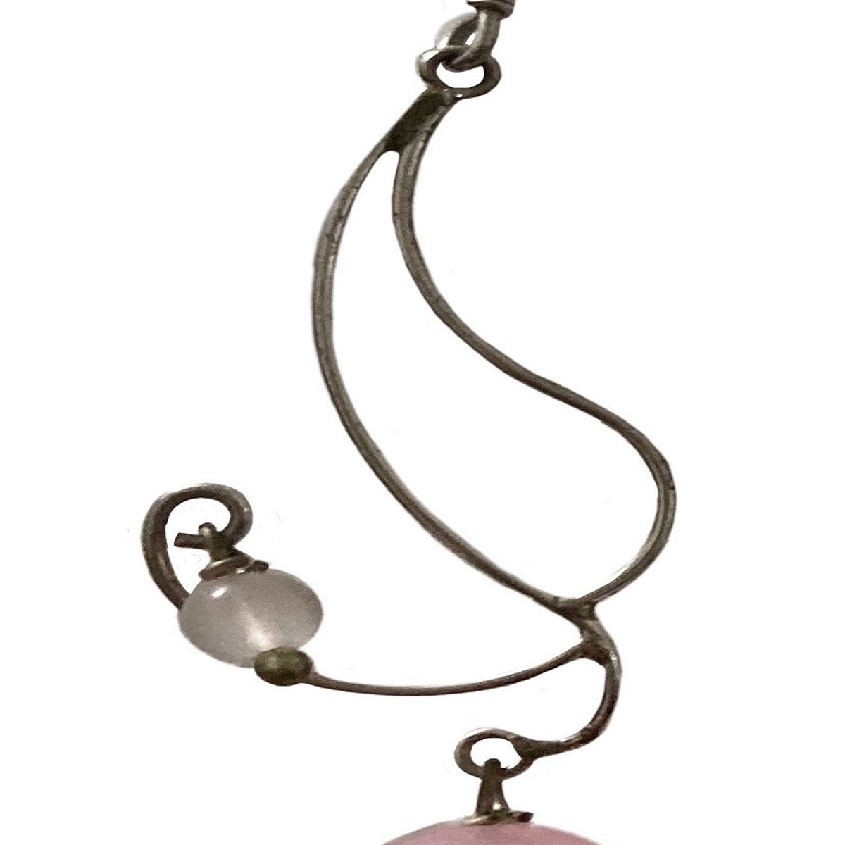 TAETHAI - Aros de plata 925 con Cuarzo Rosa