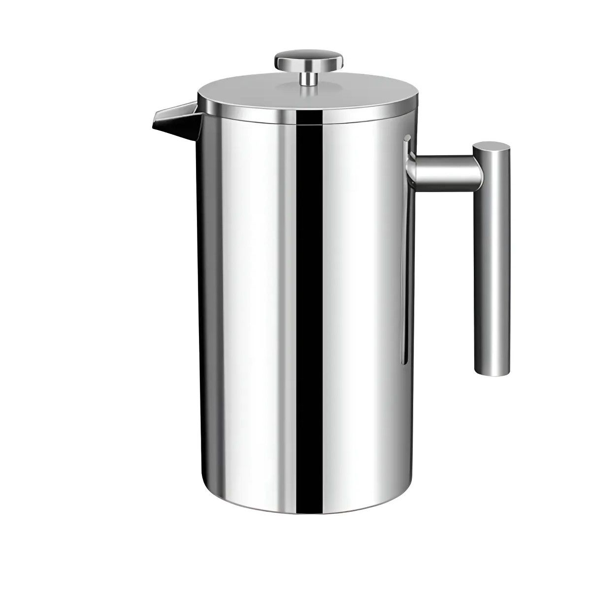 GENERICO - Cafetera De Prensa Francesa De Acero Inoxidable, 800 Ml Plateado BELUG