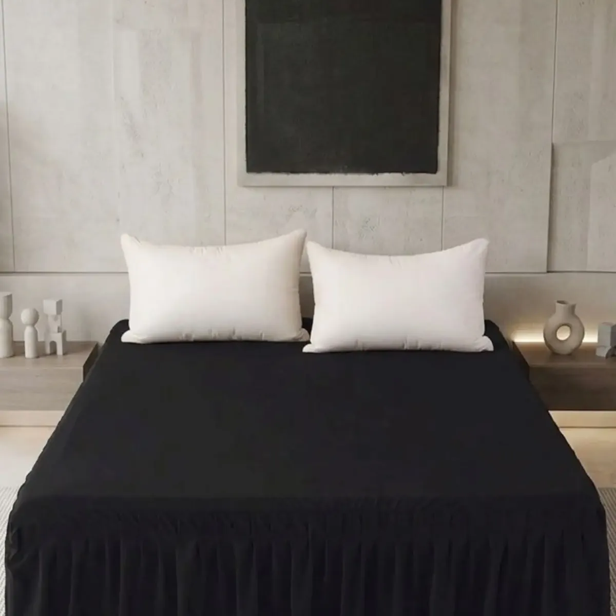 GENERICO - Faldón de Cama Estilo Moderno 2 Plazas 150X200 CM
