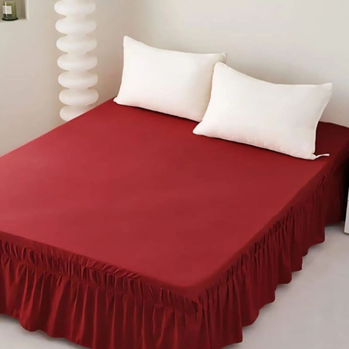 GENERICO - Faldón de Cama Estilo Moderno y Ajuste Perfecto 2 Plazas 150X200 CM