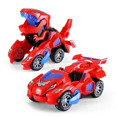TIOZONEY - Dos en uno coche de juguete de dinosaurios para niños