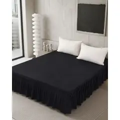 GENERICO - Faldón de Cama Estilo Moderno y Ajuste Perfecto 2 Plazas 150X200 CM