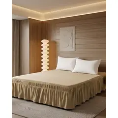 GENERICO - Faldón de Cama Estilo Moderno y Ajuste Perfecto KING 180X200 CM