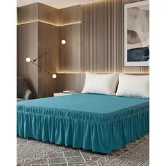 GENERICO - Faldón de Cama Estilo Moderno y Ajuste Perfecto KING 180X200 CM