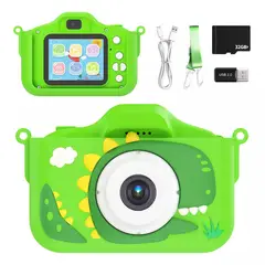 TIOZONEY - Cámara Digital Hd Para Niños Juguete Foto Video Con 32gb Sd