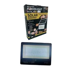 GENERICO - PROYECTOR SOLAR LED 400W PLEGABLE 200 LED PVC LUZ BLANCA CON SENSOR Y CONTROL REMOTO 26X19CM