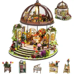 TIOZONEY - Kit de casa en miniatura para bricolaje LED