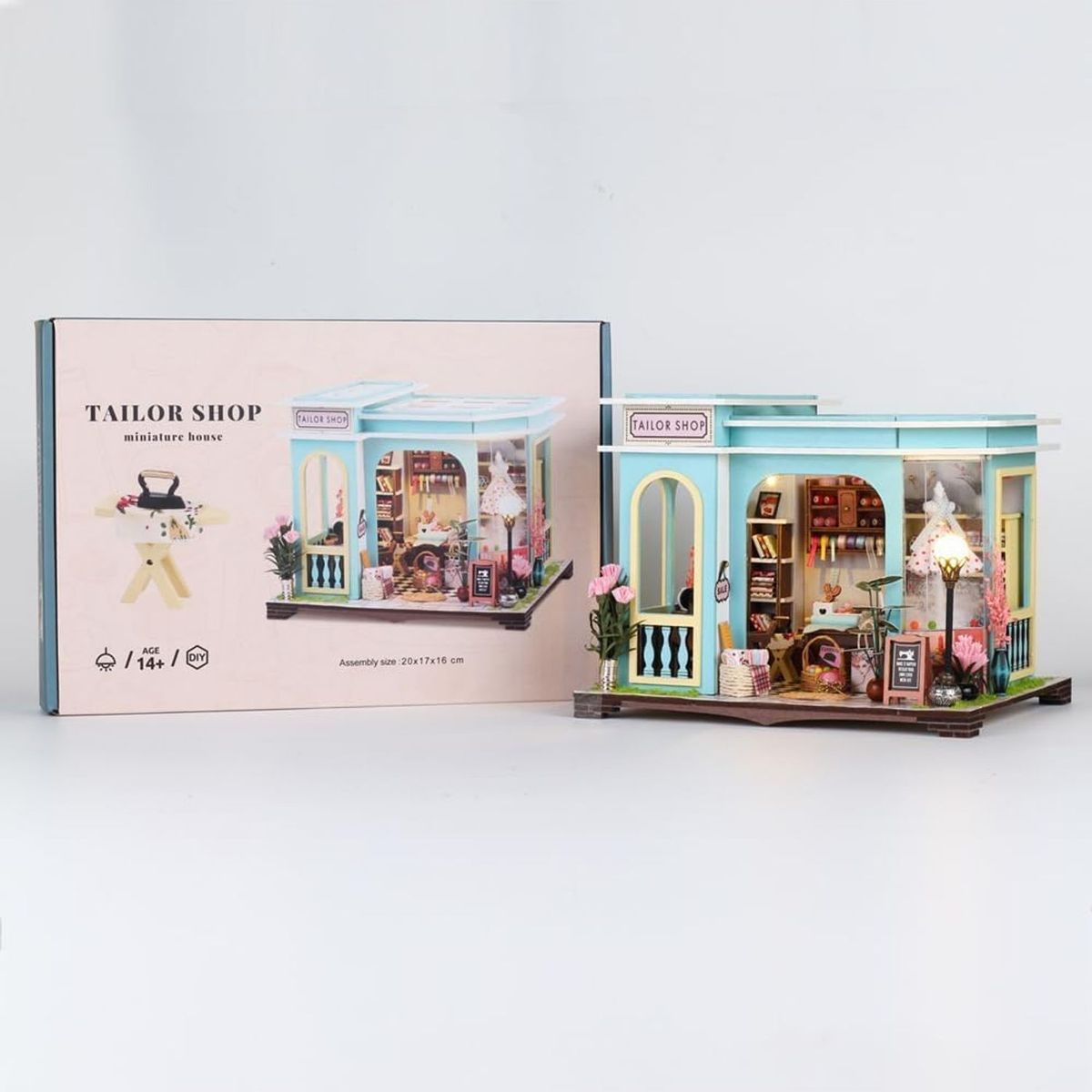 TIOZONEY - Kit de casa en miniatura para bricolaje LED