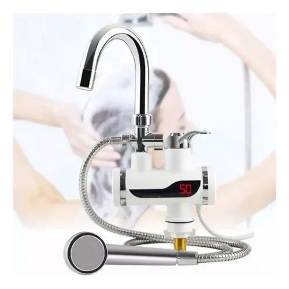 GENERICO - LLAVE ELECTRICA + DUCHA  MARCADOR DIGITAL