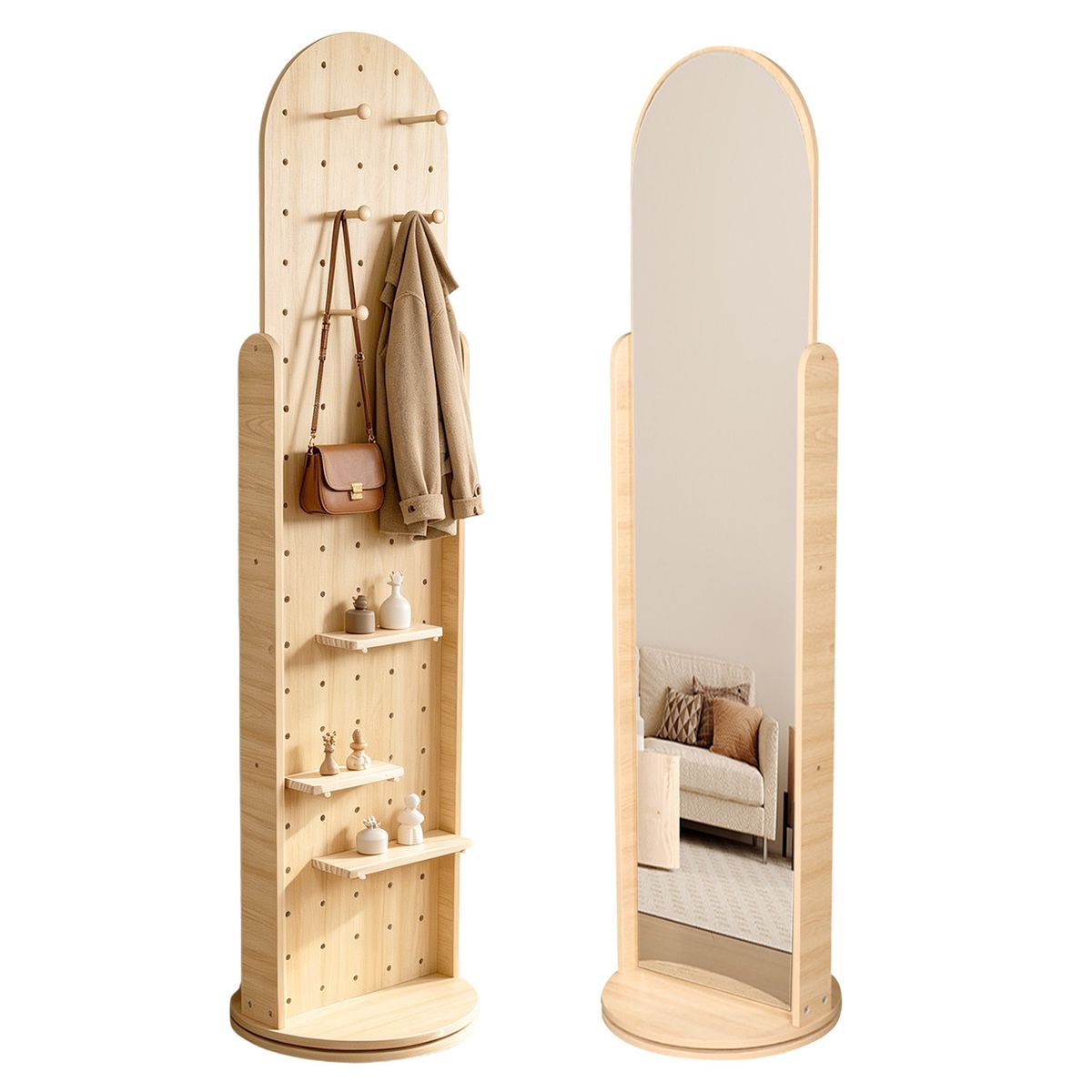Espejo Joyero Organizador Giratorio 17340cm Madera, marca ROHE - Foto Principal