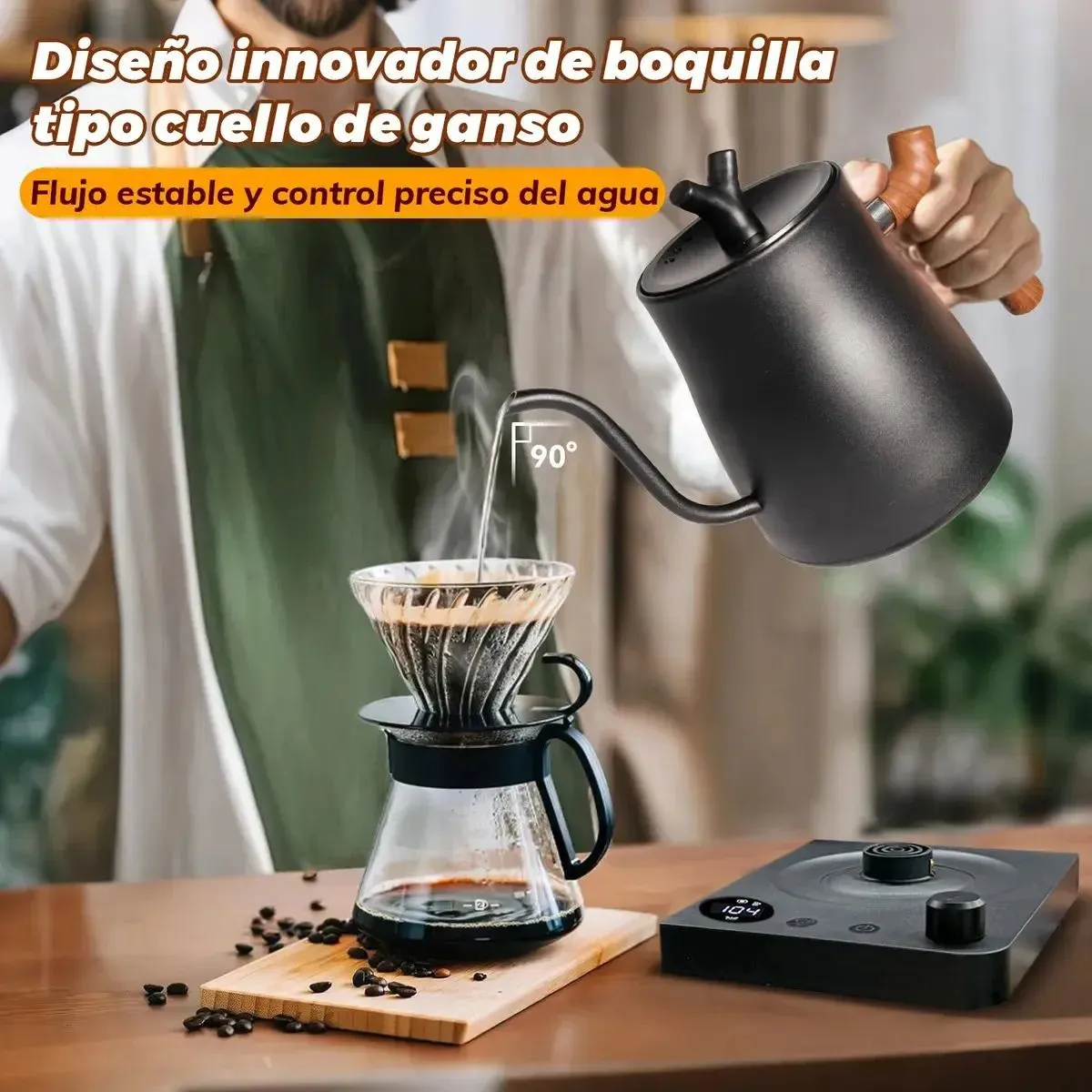 EVERSO - Hervidor Electrico Inteligente 1litros Acero Inoxidable 304